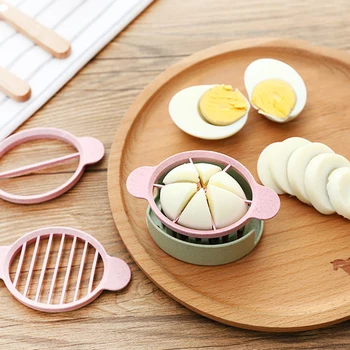 

New Wheat Straw Egg Cutter Split Device Food Divider Slicer Egg Slicer Extraordinary Cutter Artifact Gadgets Kitchen Supplies