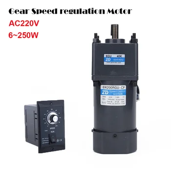 

Speed regulating motor 10W AC gear reduction motor 220V + speed governor