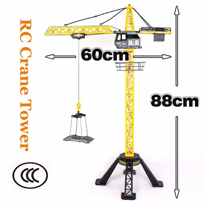 88cm RC Crane Remote Control crane tower 6 Channel Simulation Tower Crane  360 degree Rotate Crane engineer construction Toys