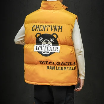 

M-5XL Winter Bodywarmer Sleeveless Jacket Men Casual Vest Men Brand Gilet Mens Warm Vest 11 Stand Collar Down Warm Mens Gillet