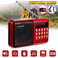 5V DC 3W Mini portátil de bolsillo de LCD Digital altavoz de Radio FM USB TF AUX MP3 jugador