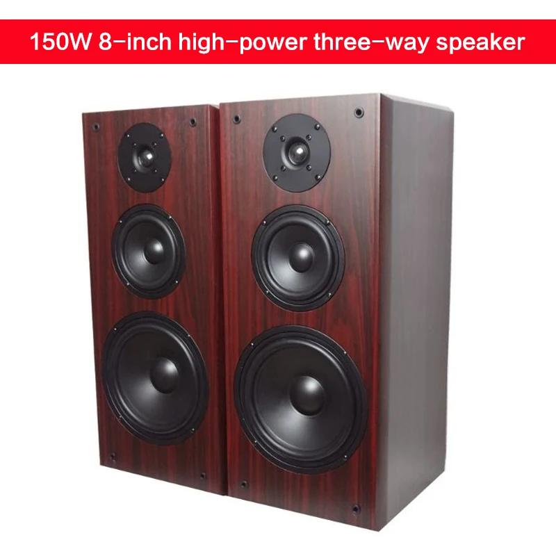 

150W High-power Speaker 8 Inch Passive Bookshelf Speaker Fever Hifi Stereo Three-way K Song Floor-standing Home Theater Speaker