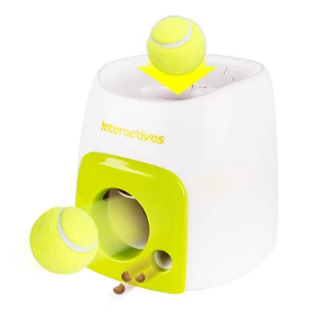 

Multifunction Dogs Toy Tennis Balls Launcher Interactive Dogs Fetching Training Toy Throwing Balls Machine Automatic Pet Feeder