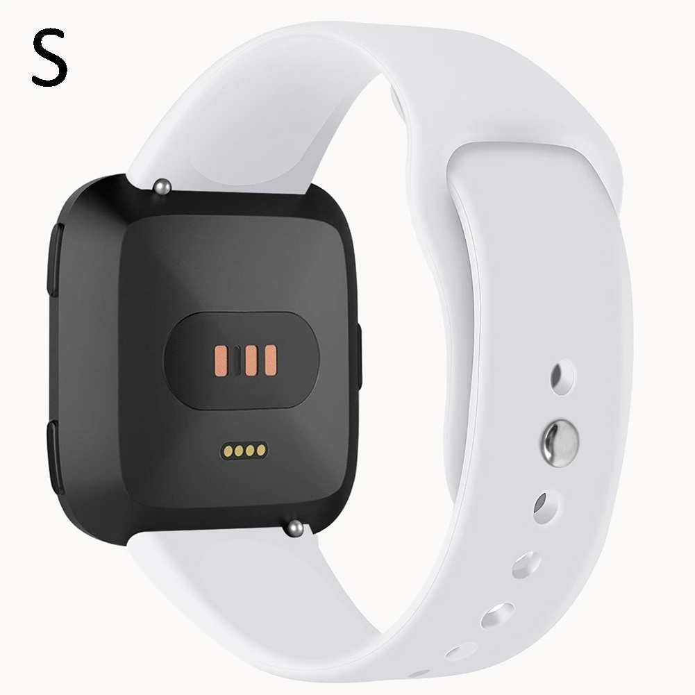 Сменный спортивный ремешок для Fitbit Versa/Versa Lite Edition из нержавеющей/мягкий силиконовый ремень браслет S/L Размер для Versa2