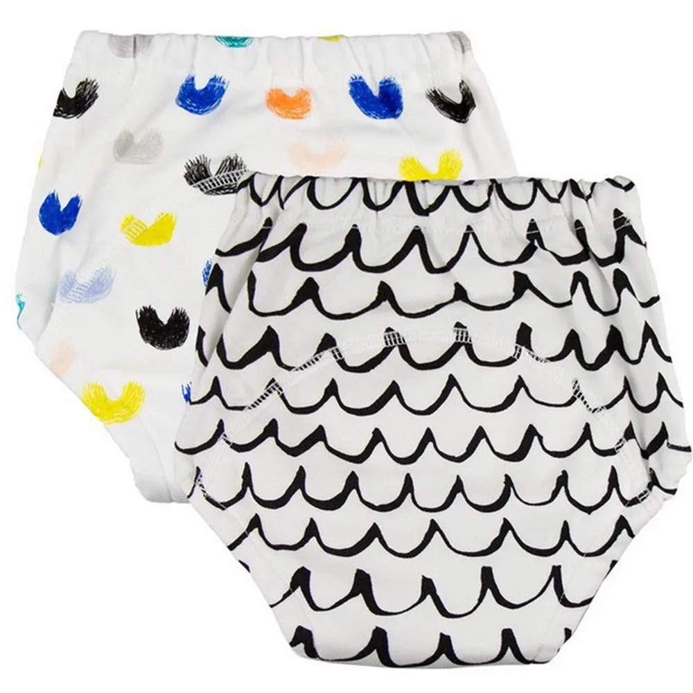 2 Pack Training Pants Reusable Cloth Diapers Baby High Quality Waterproof 4 Layers Cotton Newborn Diaper Cover Washable Diapers - Цвет: 1920