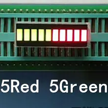 10 сетка двухцветный цифровой ламповый светильник 5 красный 5 Зеленый светодиодный цифровой светильник 10 сегментный светодиодный светильник дисплей светодиодной панели