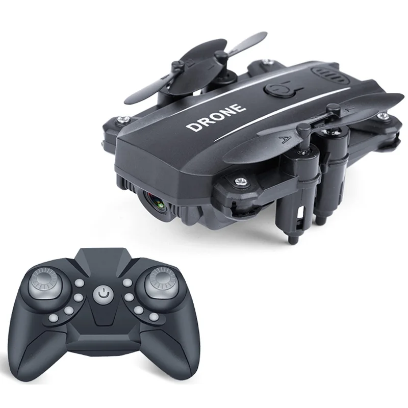 Black ABKT-Fpv мини Дрон вертолет Дрон для селфи Gps дроны Квадрокоптер широкий угол складной - Цвет: Black