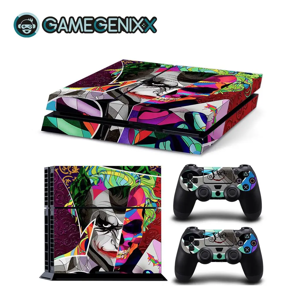 The Joker GAMEGENIXX Кожа Наклейка виниловая обложка для PS4 консоли и 2 контроллеров-Джокер - Цвет: The Joker
