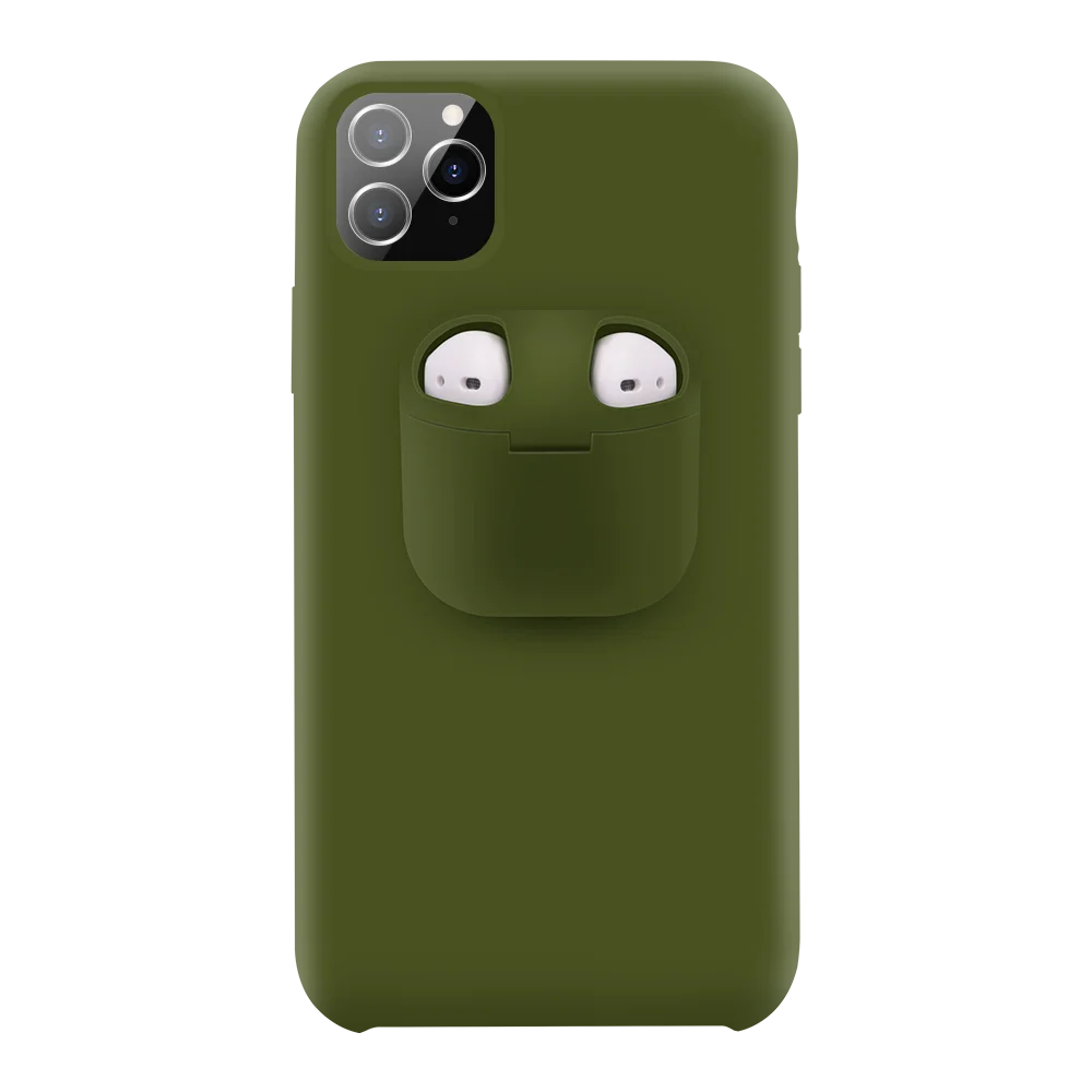 Роскошный Жидкий чехол для телефона с Airpods чехол для iPhone 11 Pro Max Xs Max XR силиконовый чехол для телефона AirPod чехол для Air Pods - Цвет: 09