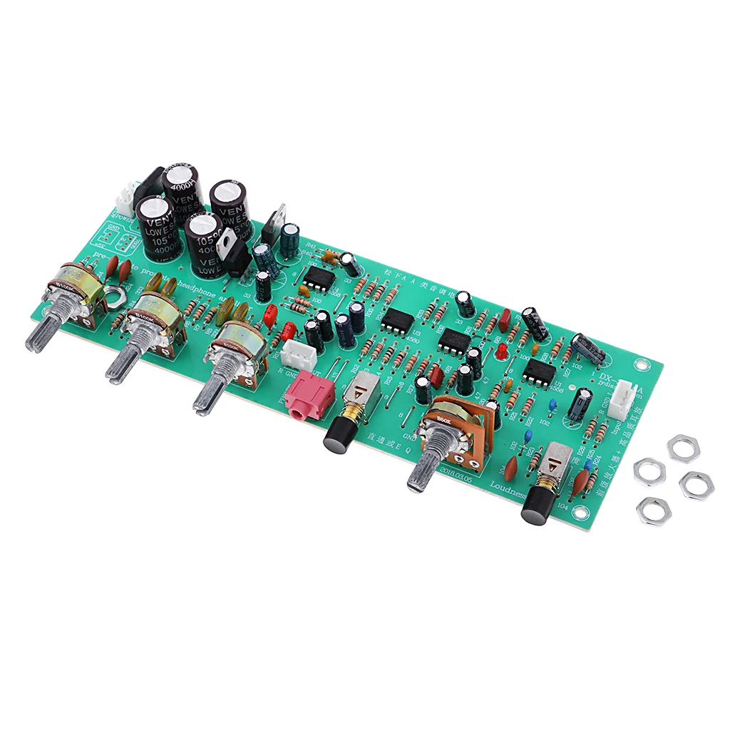 DX338A HIFI Preamp Pre-amplifier Tone Board Kits Volume Control AC 12V