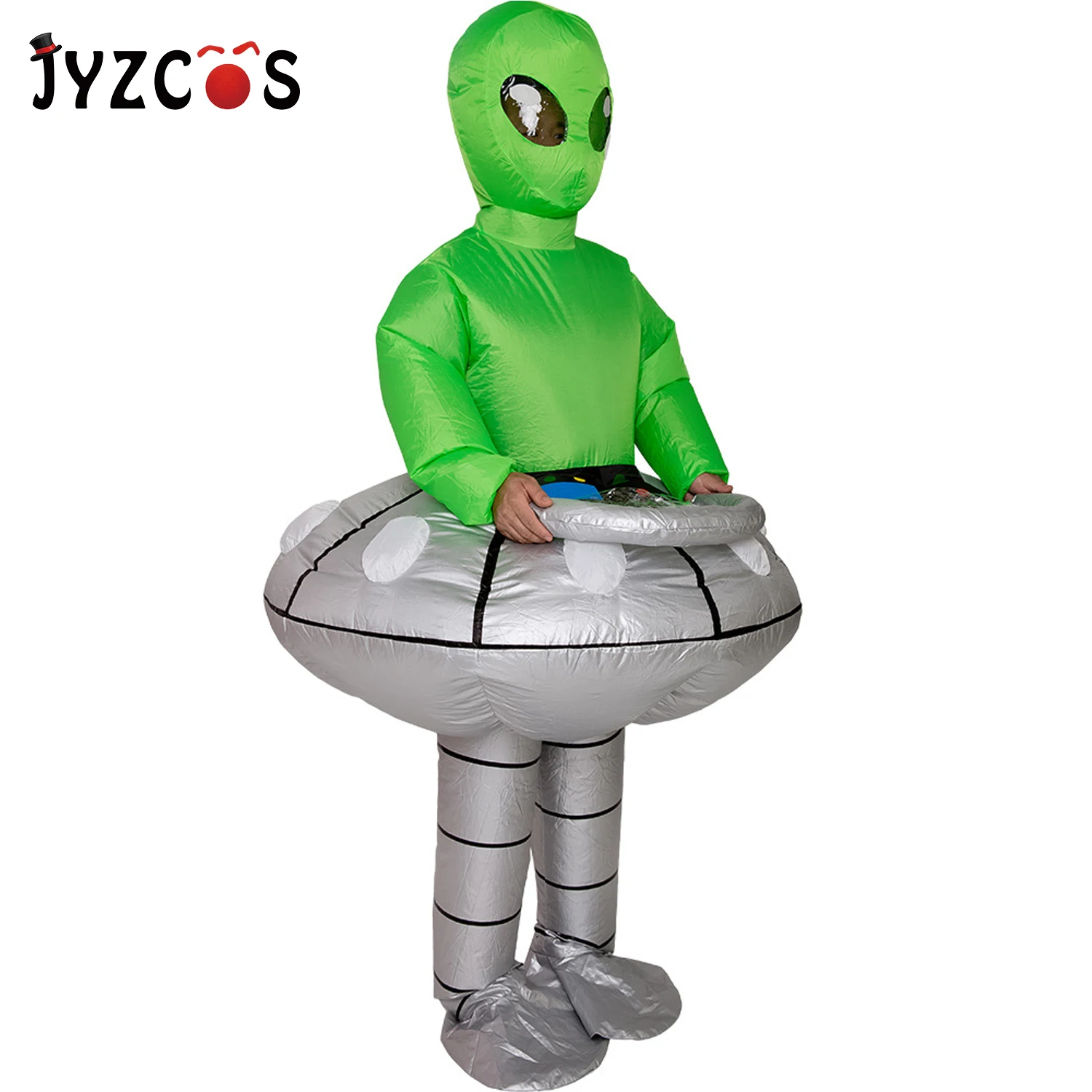 JYZCOS зеленый инопланетянин НЛО надувные костюмы на Хэллоуин Рождество Пурим нарядное платье Вечерние маскарадный костюм монстра