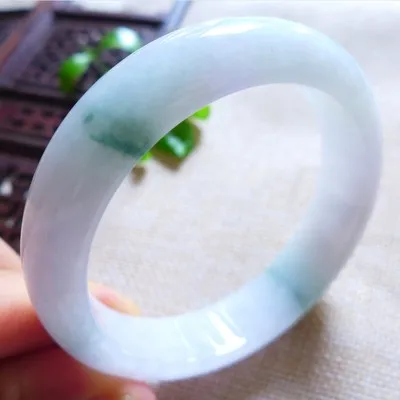

zheru jewelry natural Myanmar jadeite 54-64mm light purple two-color bracelet elegant princess jewelry best gift