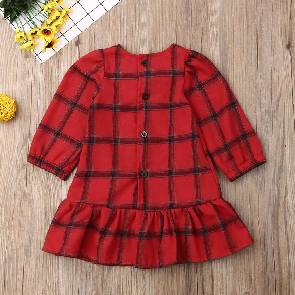 Платье для девочек; vestidos; Детские платья для девочек; vestido infantil; рождественское повседневное клетчатое платье с длинными рукавами из хлопка; Z4
