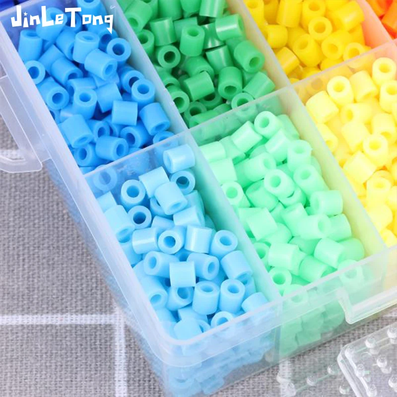 24 Colors 3D Puzzle 5mm Hama Beads For Kids Lron Fuse Beads Diy Puzzles High Quality Gift Children Toy Model Building Kit