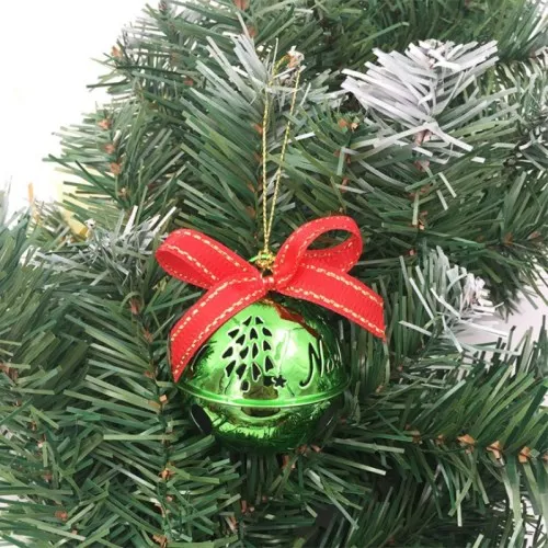 SUEF 1PCS Christmas bell Bells Pendants Hanging Christmas Tree Ornaments Christmas Decorations DIY Crafts Accessories@3 - Цвет: D