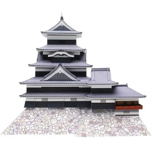 Япония Мацумото замок архитектурная модель Бумажная модель ручной работы DIY Ручная работа домашняя работа
