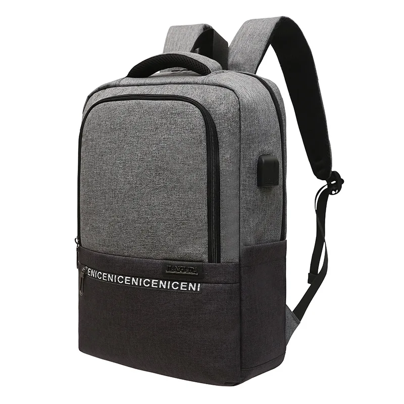 

Jiang Hao Men Casual Backpack Waterproof Oxford Cloth USB Computer Bag Business Multi-functional Backpack Men's