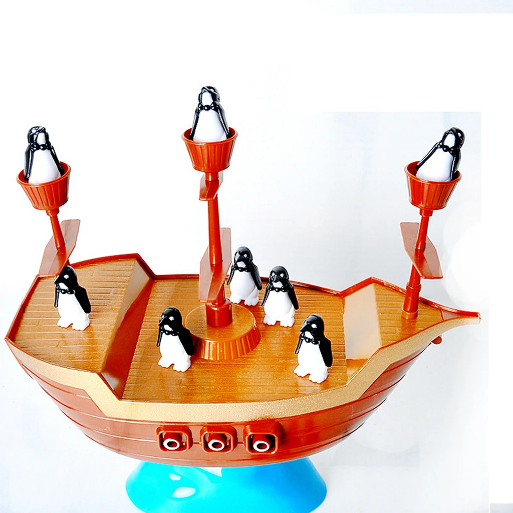 Plastic Educational Learning Toys Penguin Pirate Boat Toy Birthday Gift