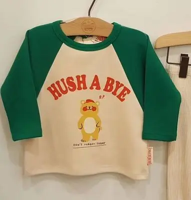 Bebe/ Осенние футболки; платья-толстовки для маленьких девочек; детская футболка с рисунком; Одежда для мальчиков; джинсовая куртка; одежда для маленьких детей - Цвет: top