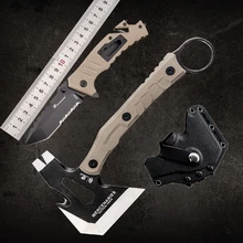 King Sea складной нож и Мини Тактический набор топоров G10 Ручка Мультифункциональный тактический нож и оружие для кемпинга топор Tomahaw набор топоров