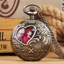 

Pocket Watch Anime Characters Retro Hollow Heart Alloy Case Quartz Pocket Watch Pendant Fob Watch Fine Chain Vintage Watches