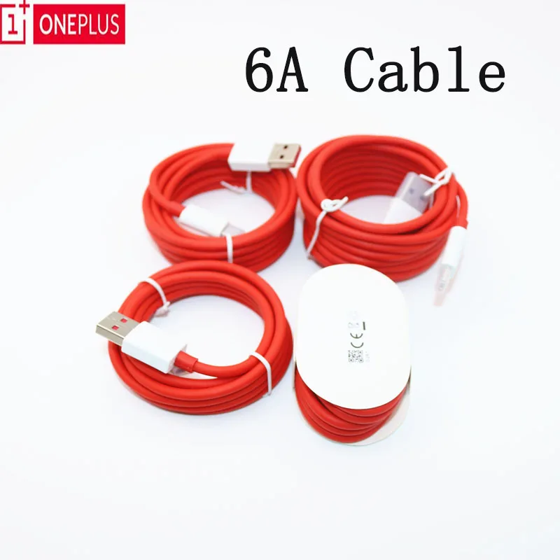 

Original Oneplus 7 Pro Warp Charger Cable 6A snel opladen data sync line usb c cable oneplus 7 7t pro 6 T 5 T 3T Mobile telephon