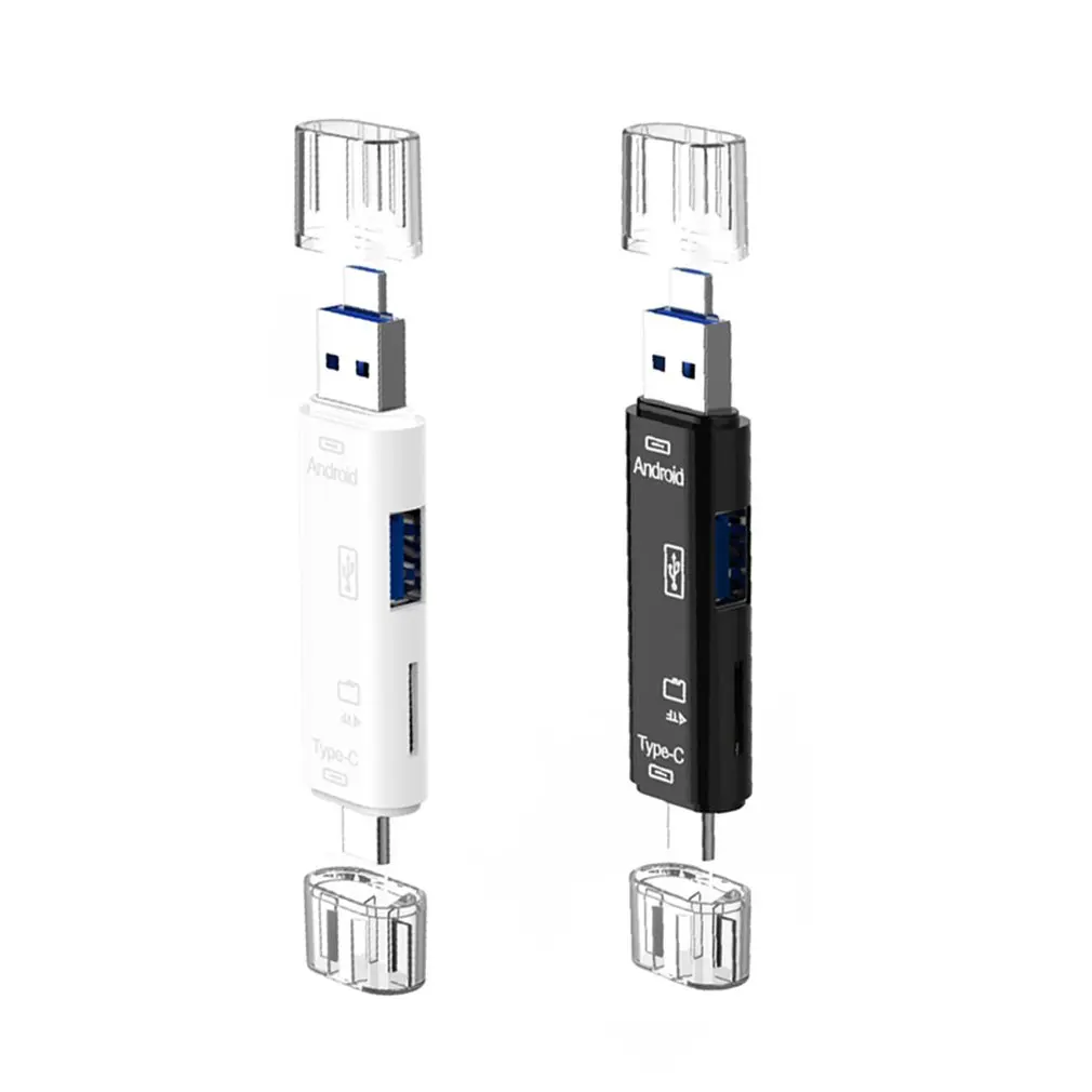 5 в 1 type-C кард-ридер Micro usb type-C OTG флэш-накопитель адаптер разъем Высокоскоростной TF OTG кард-ридер