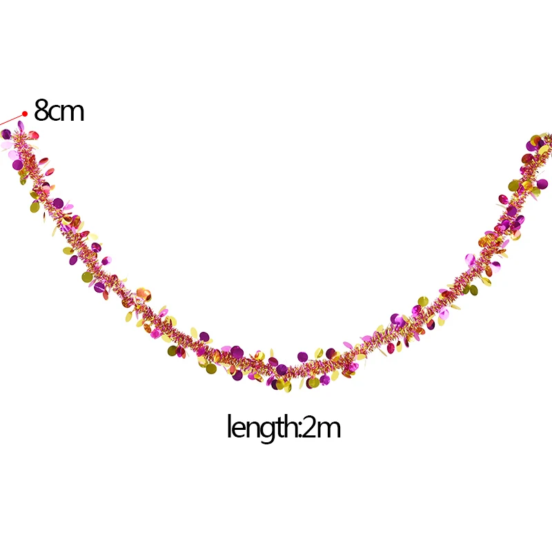 2 м цветная Рождественская Верхняя лента Новогодняя Рождественская Верхняя лента гирлянда на день рождения, свадьбу, вечеринку, висящий флаг, украшения, принадлежности 7