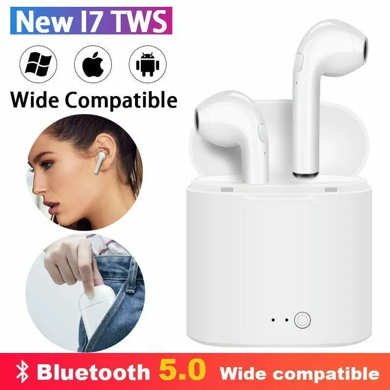 I7S TWS White I9s наушники-вкладыши Tws с наушников Беспроводной Bluetooth 5,0 мини-наушники с микрофоном зарядным устройством спортивная Гарнитура для смартфонов - Цвет: I7S TWS White