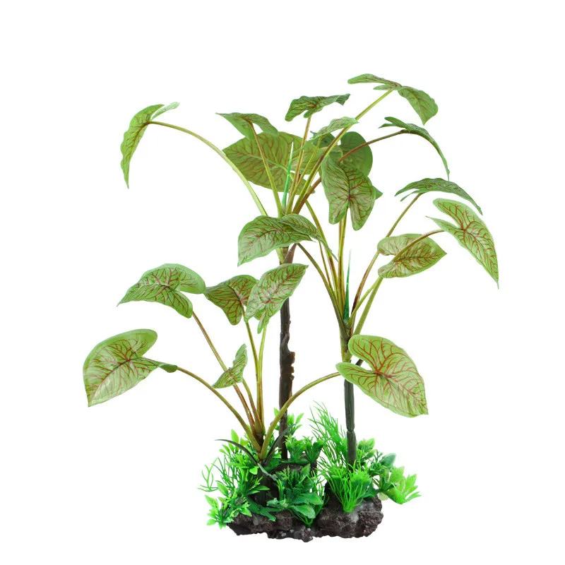 Искусственный аквариум пейзаж подводная лодка цветок растение украшение ...