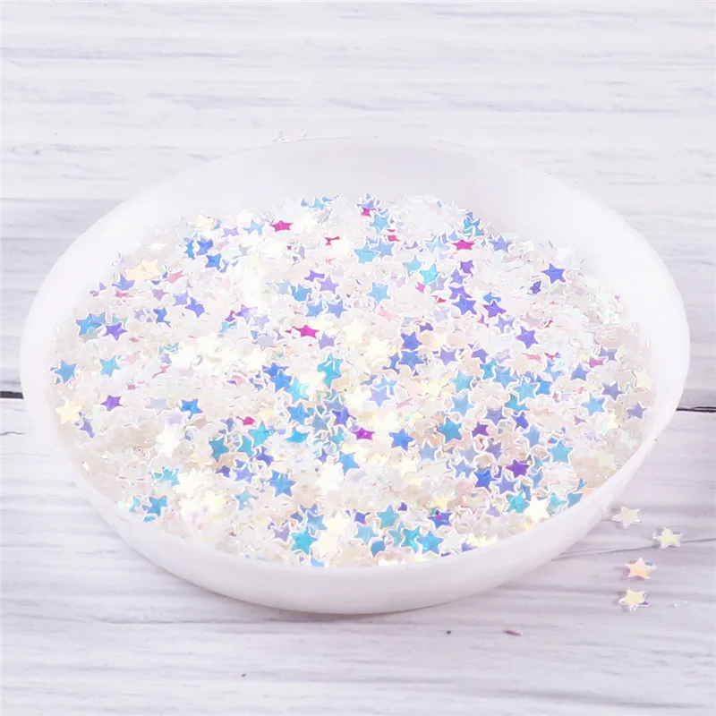 10g 3mm 4mm Star Nail Sequin PET Crystal Sequins Paillettes Craft for Nails Art Manicure,Wedding Decro confetti,DIY Accessories