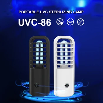 

Portable Germicidal Lamp UVC LED Light Sterilizer Light USB Charge Sanitizer Disinfectant Ultraviolet Disinfect Bacterial Lamps