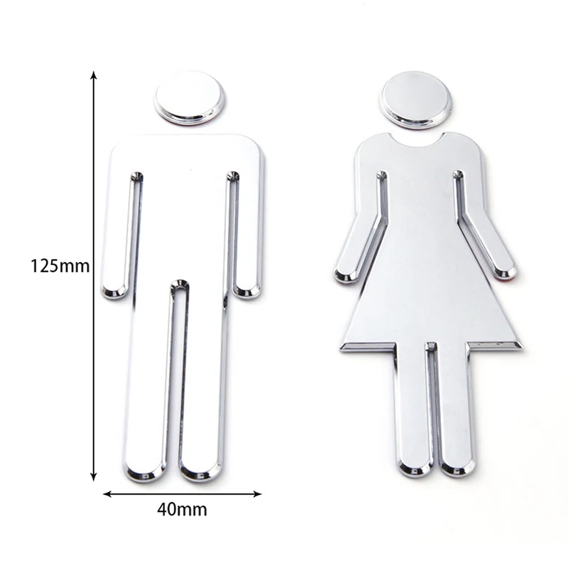 Toilet /Loo /Bathroom /Restroom /WC Door Wall Sign Signage MAN & WOMAN Board Prompt Sign Wall Doors Decor Accessories