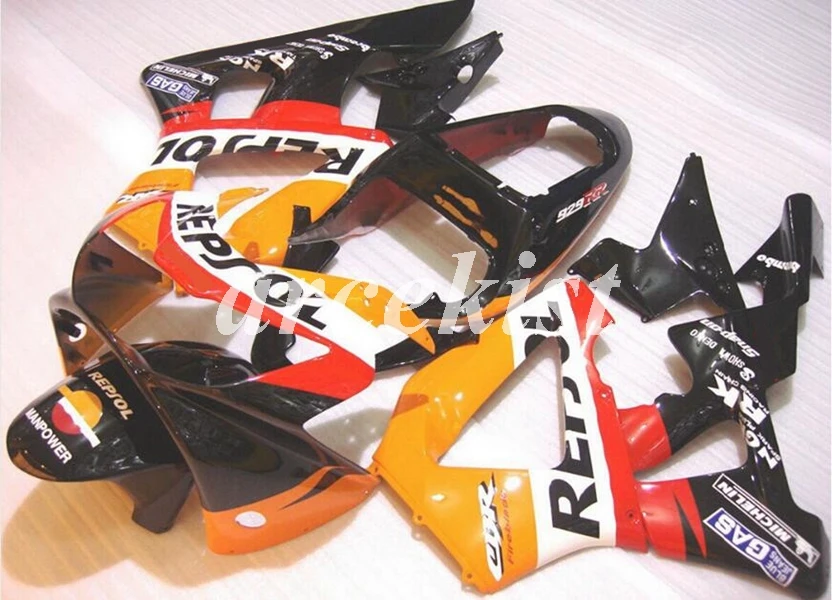 

Injection Mold New ABS Motorcycle Fairings Kit Fit for HONDA CBR900RR CBR929RR 929 00 01 2000 2001 Bodywork set Orange red