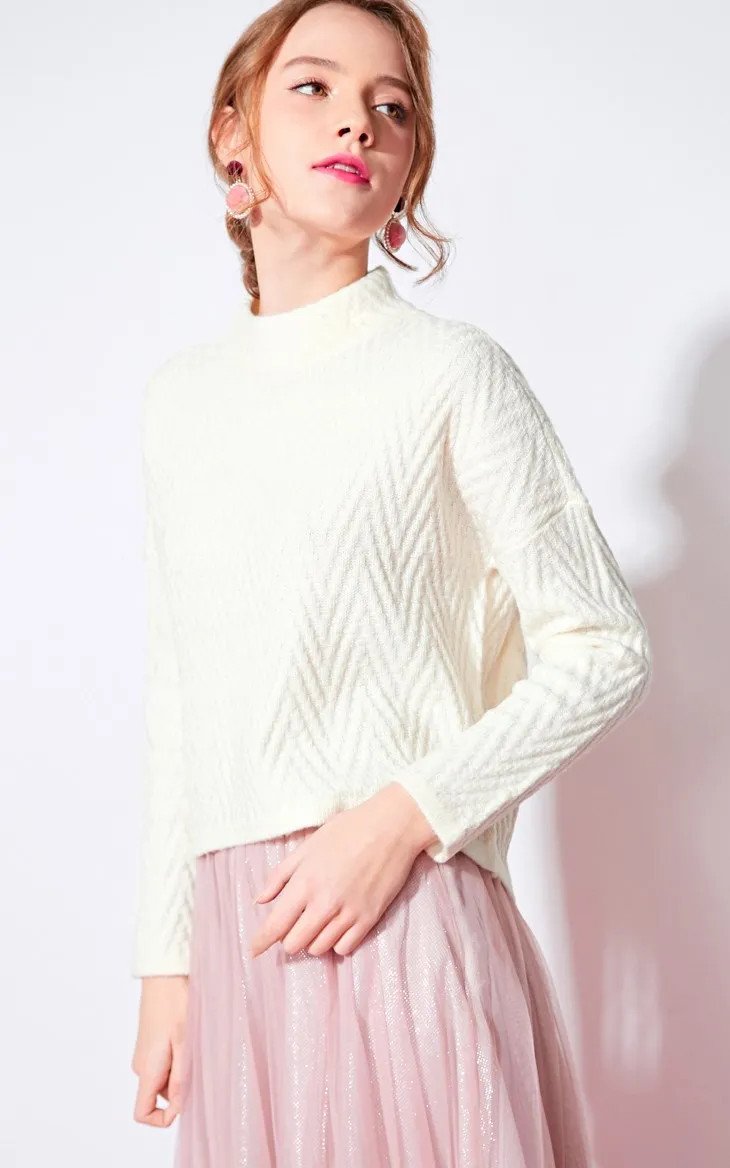 Vero Moda женский ребристый круглый вырез 3D твист Падение плеча трикотажный топ | 319113520