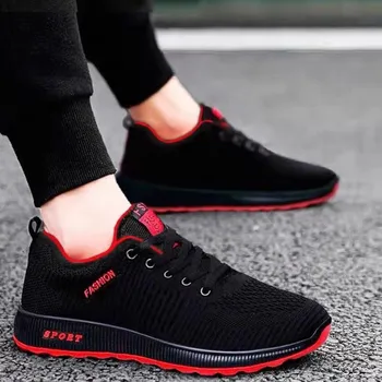 

men Woven upper running shoes training Sneakers Breathable Mesh running shoes