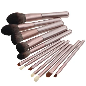 

12PCS makeup brushes set wood Handle Brush With Soft Synthetic Foundation Blending Face Powder Blush Eyeshadow Makeup Tool Kit