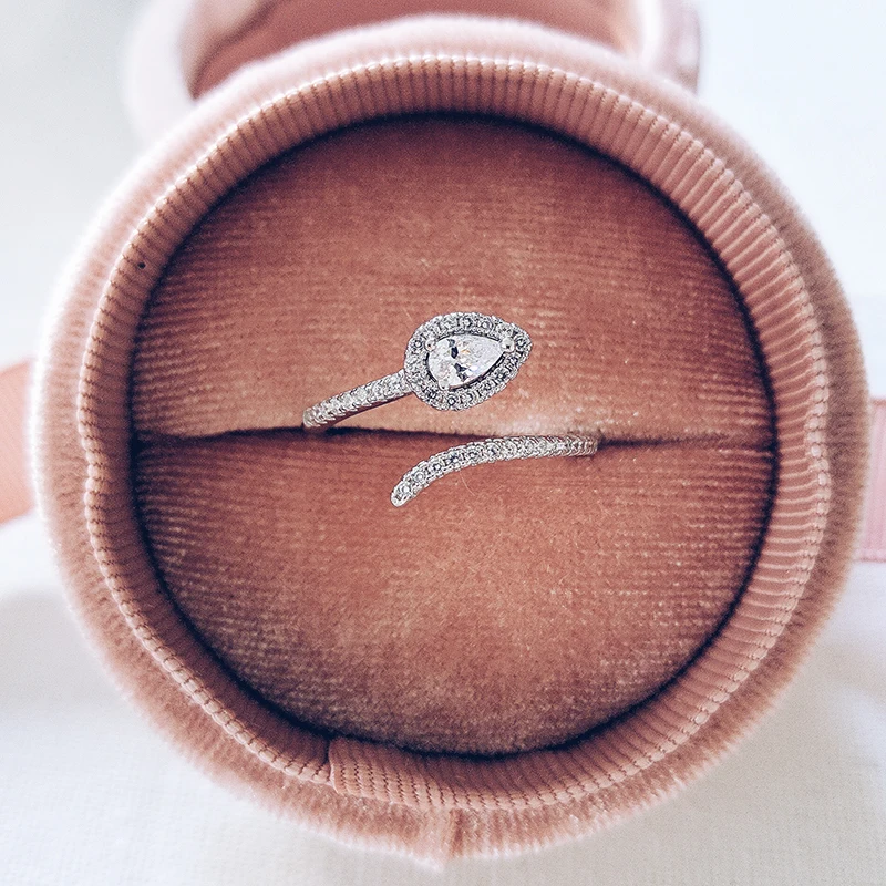 Модное 925 пробы Серебряное кольцо на палец с двойной звездой, CZ Кольцо для женщин, ювелирное изделие, чистое обещание, обручальное кольцо, уникальный R5502S