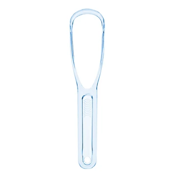 

Fashion Tongue Cleaner Bad Breath Away Hand Scraper Brush Silica Handle Oral Hygiene Dental Care Cleaning Sky Blue