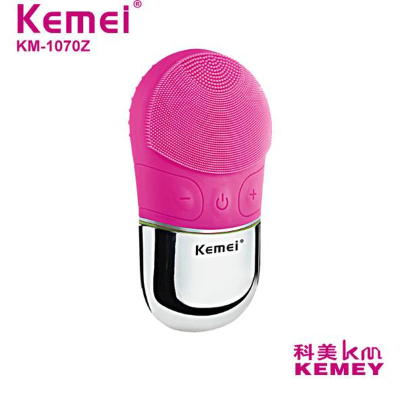 kemei electric Washing machine KM-1070 Electric cleanser Ultrasonic cleansing cordless silicone vibration brush rechargeable
