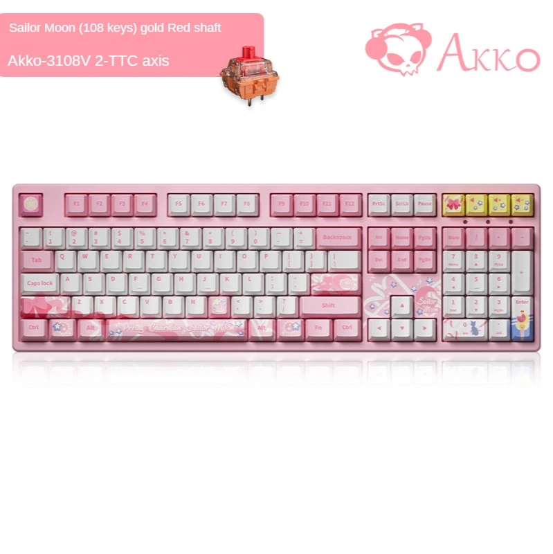Akko ✖️セーラームーン ゲーミングキーボード さくらスイッチ