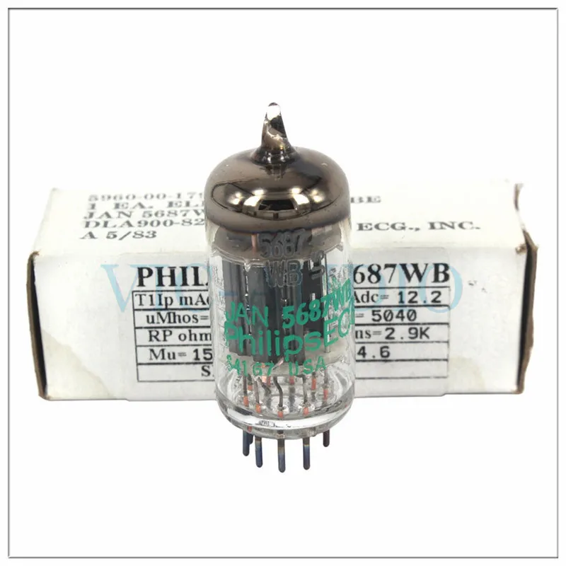 5687 TUBE Новинка для PHILIPS января 5687WB 5687 электронная трубка заменить E182CC 7119 и гнездо адаптера 6N6 6H6N вакуумная трубка 1 шт - Цвет: 5687 TUBE