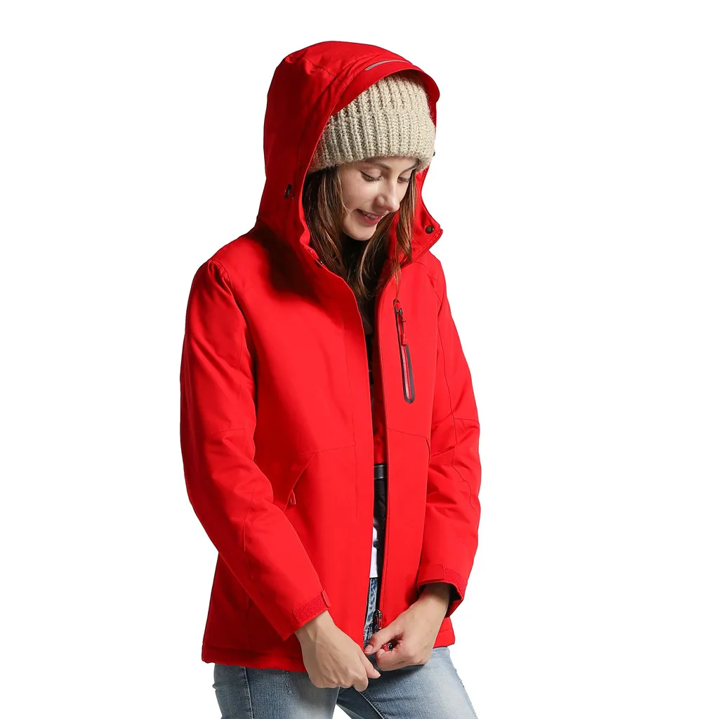Женские парки с электронным подогревом, водонепроницаемая куртка с USB, модное разноцветное пальто, зимняя куртка для женщин, утепленная верхняя одежда, пальто