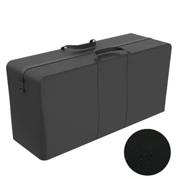 

Protable Black Oxford Cloth Storage Handles Bag for Furniture Zipper Dustproof Home Outdoor Organization Bags Tear-Resistant