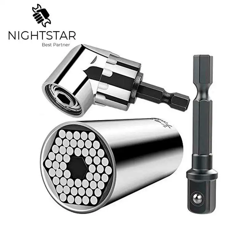 Wrench Power-Drill-Adapter Socket-Ratchet Extension Right-Angle-Driver Universal 105-Degree