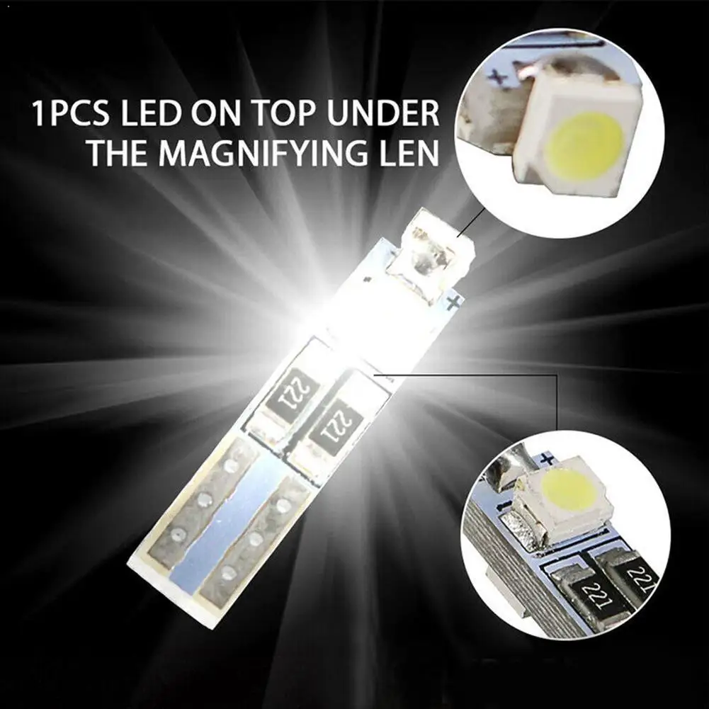 1 шт. T5 W1.2W W3W 74 85 86 206 3 SMD 1210 3528 Светодиодный шторка для боковых окон автомобиля Клин