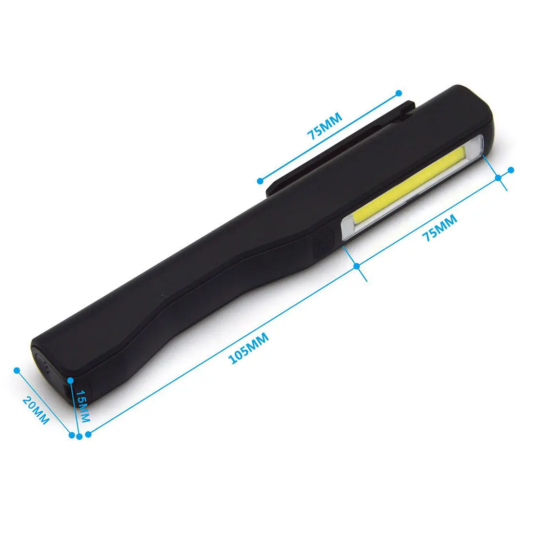 USB Rechargeable Mini LED Flashlight Cob LED Super Bright White Mini Examination Light Work Light 87G