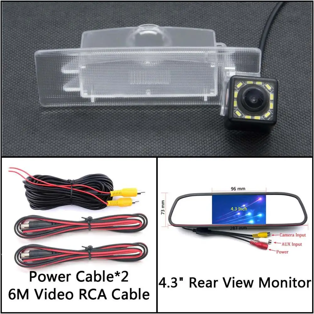 Cam N 4.3 Mirror 12 Светодиодный фонарь Автомобильная резервная камера заднего вида для KIA kx5 Sportage 4 QL автомобильный монитор парковки ночного видения - Название цвета: Cam N 4.3 Mirror