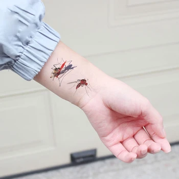 

3D Stereo Halloween Tattoo Stickers Horror Spider Scorpion Mosquito Tattoo Stickers Makeup Styling Tools Personality TSLM2