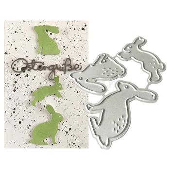 

Rabbit Bunny Metal Cutting Dies Stencil Scrapbooking DIY Album Stamp Paper Card Drop Shipping